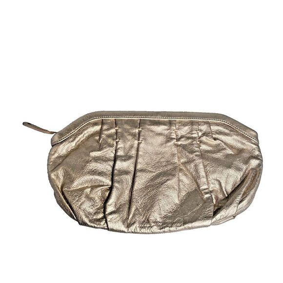 GAP - Vegan Leather Clutch Purse - Gold Color - Width 13" x Height 7.5"= - Picture 2 of 16